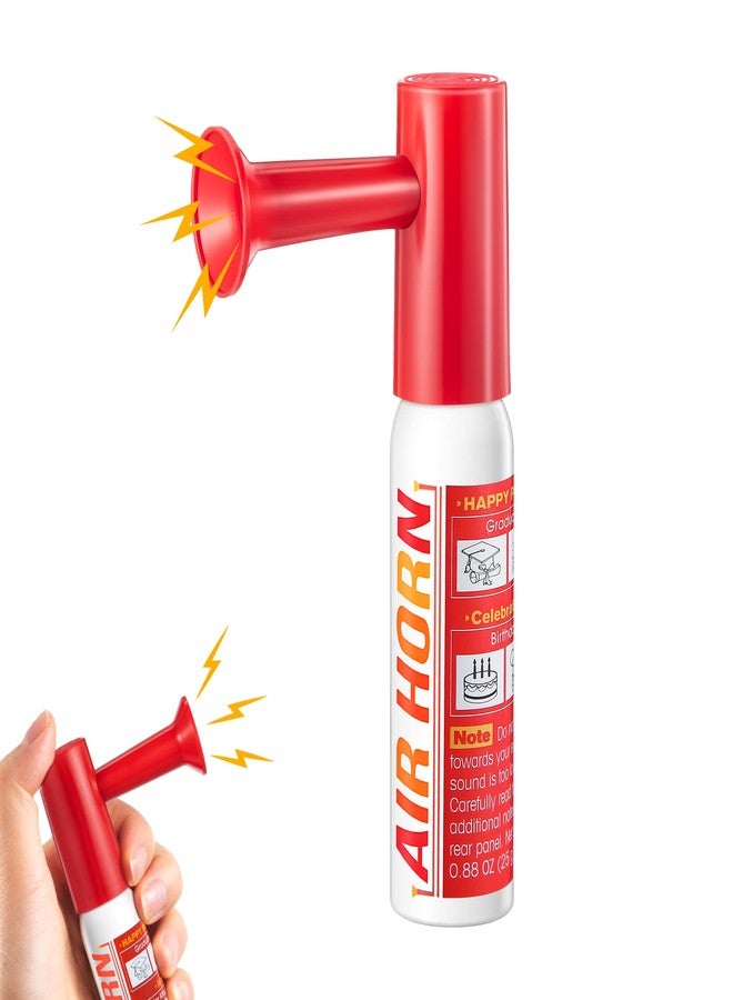 Avenuebool 1 Pack Mini Air Horn for Personal Safety, 0.88 Oz Stadium Air Horn Prank, Portable Blow Noise Maker for Sporting Events, Football Games, Dogs, Party, Birthdays,Graduation Mini Noisemakers (Red) - Image 1